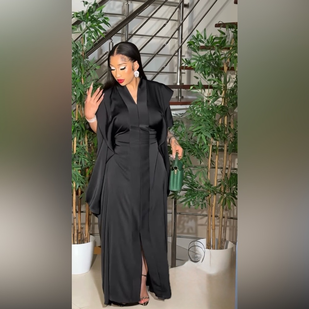 Black Kaftan Sleeve dress